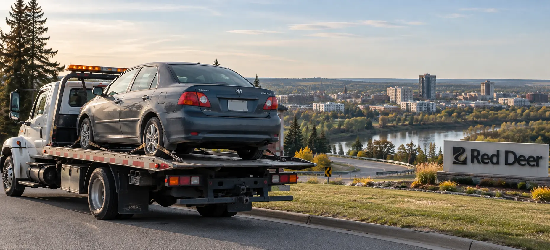 Local truck operating in Red Deer Alberta