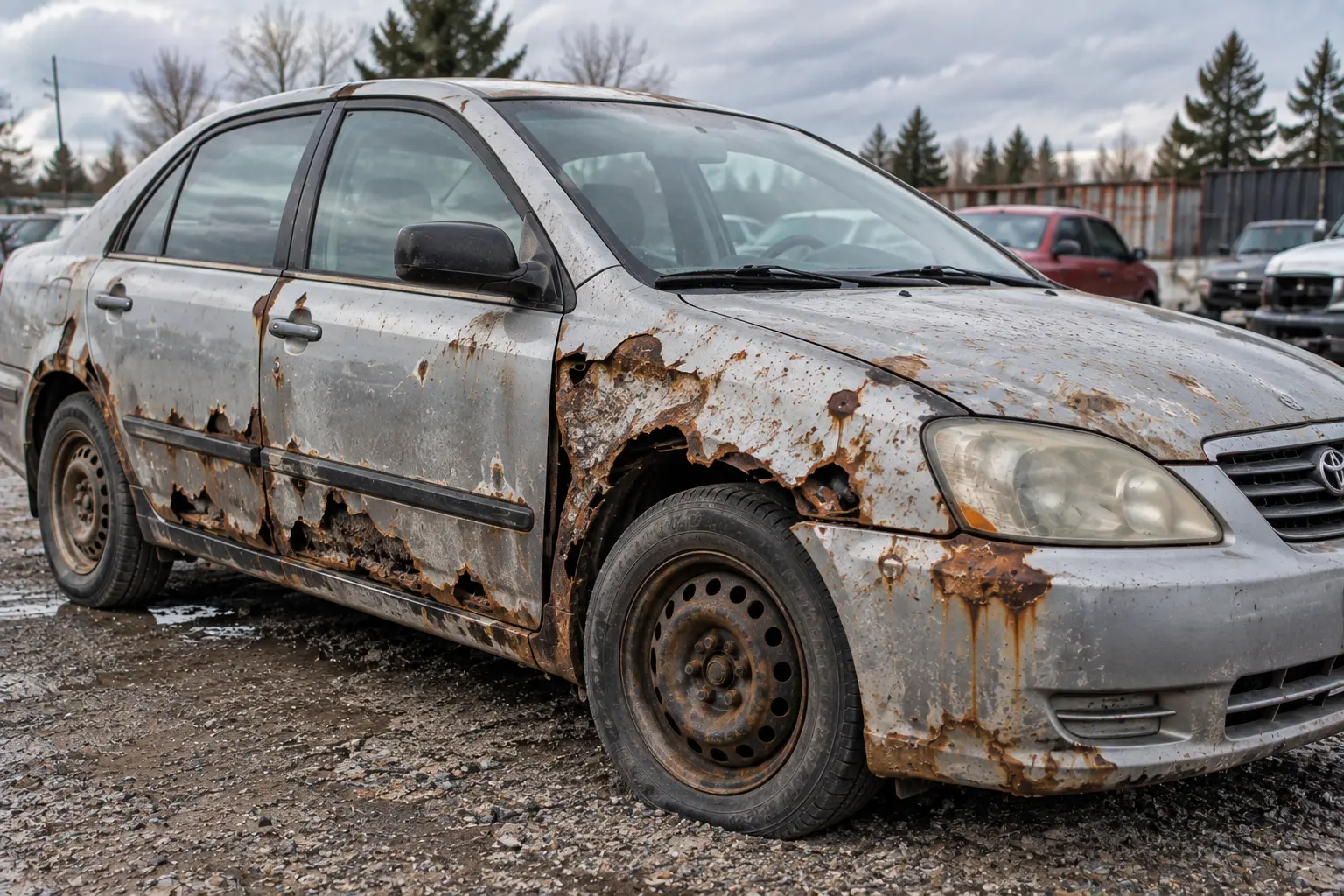 Rust and body damage