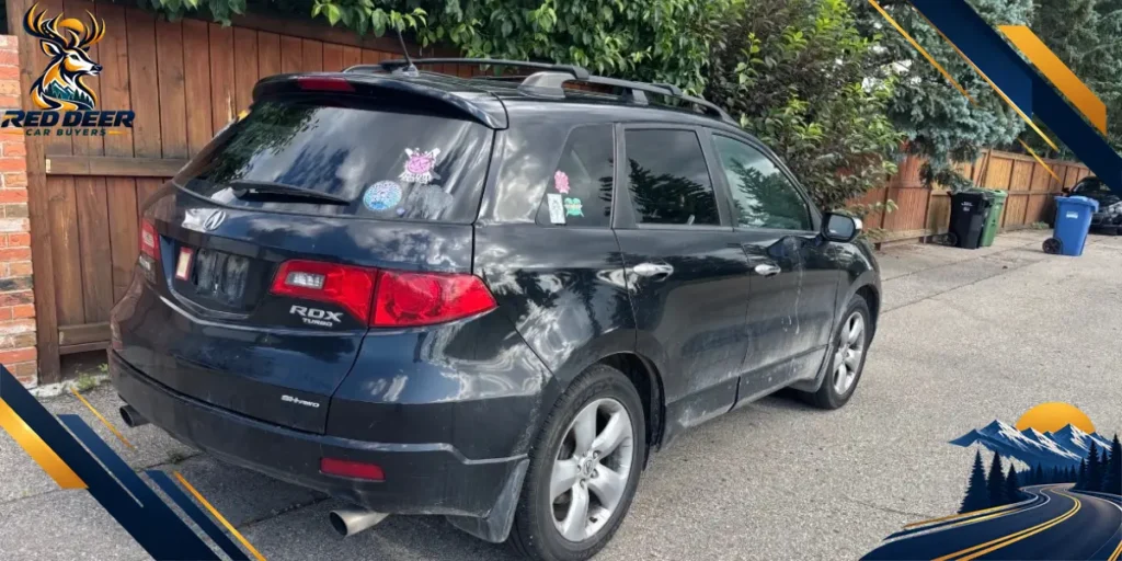 A car parked on the side of the street